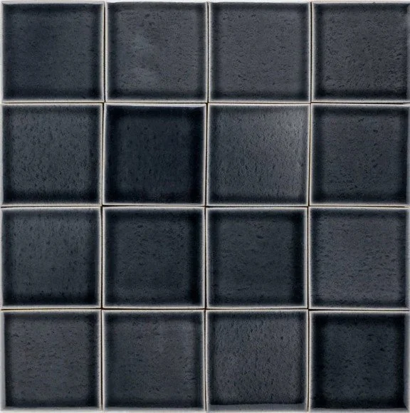 black handmade tile