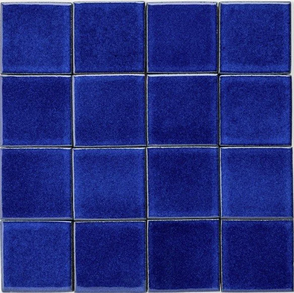 bright blue artisan tile