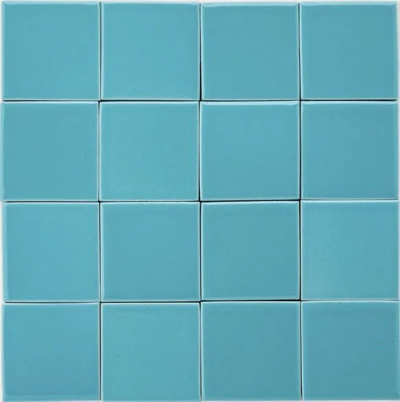 teal handmade tile