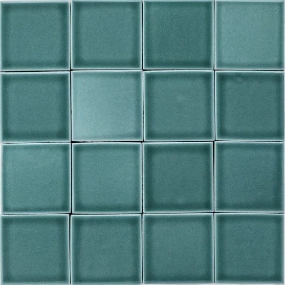 teal handmade tile
