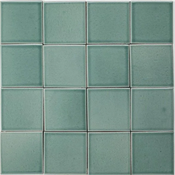 green handmade tile