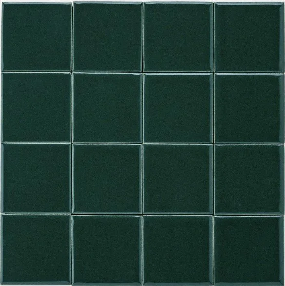 dark green artisan tile