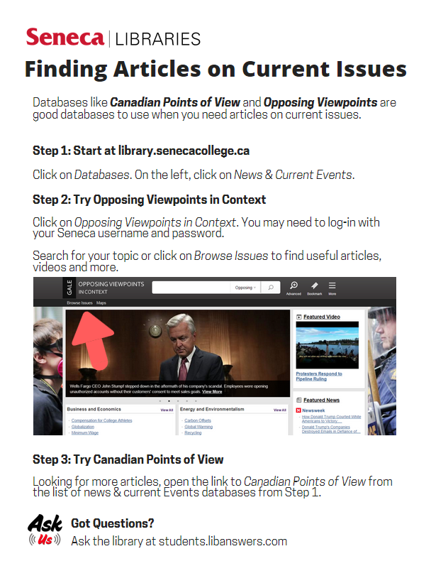 Finding Articles on Current Issues