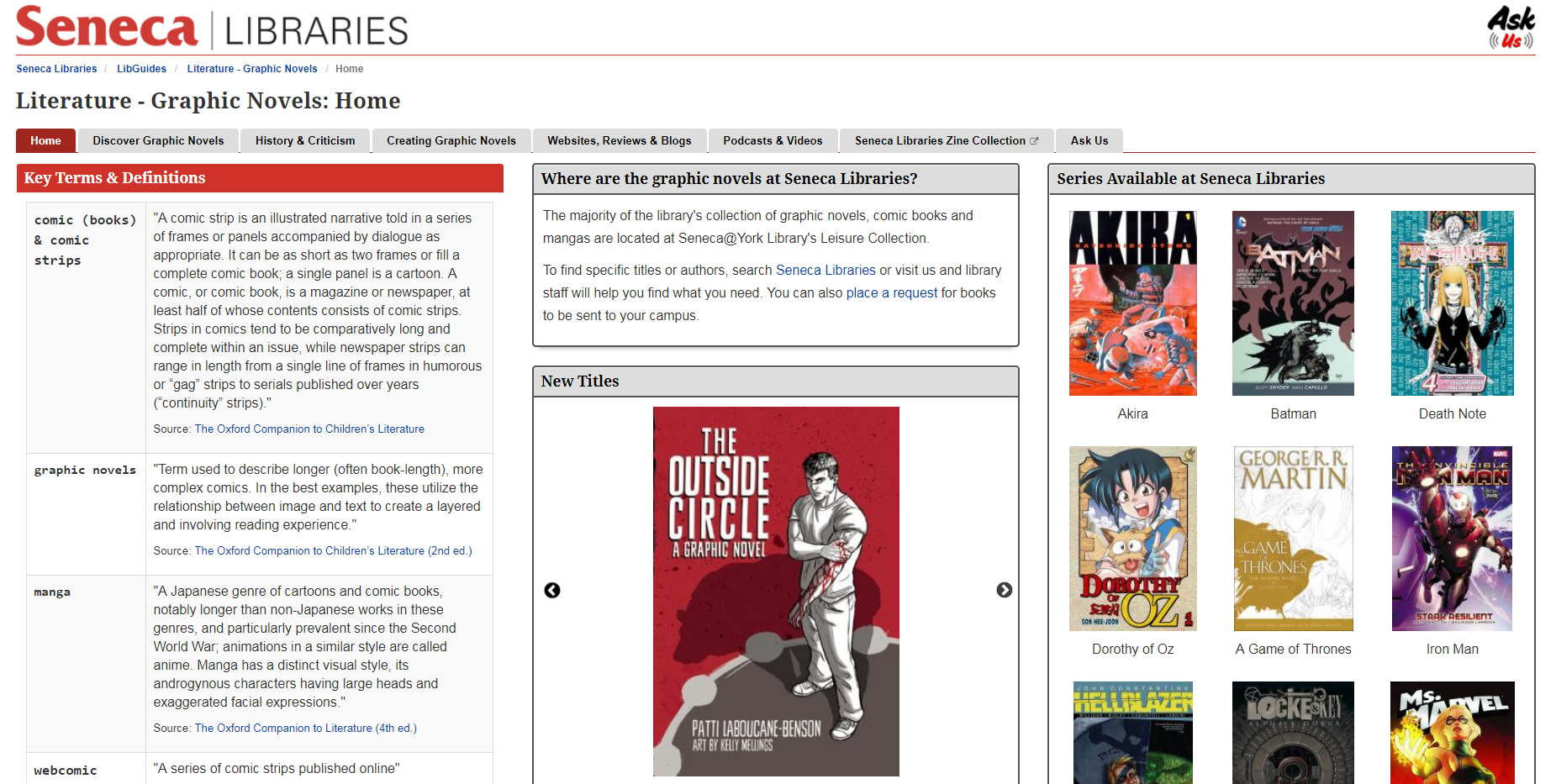 Graphic Novels Guide