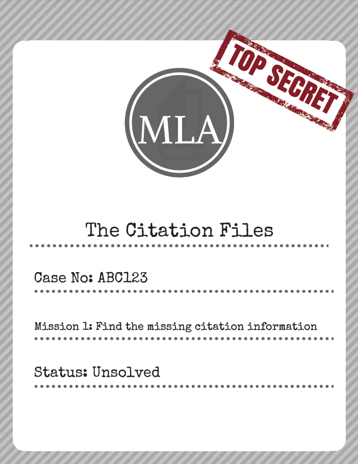 MLA CItation Game
