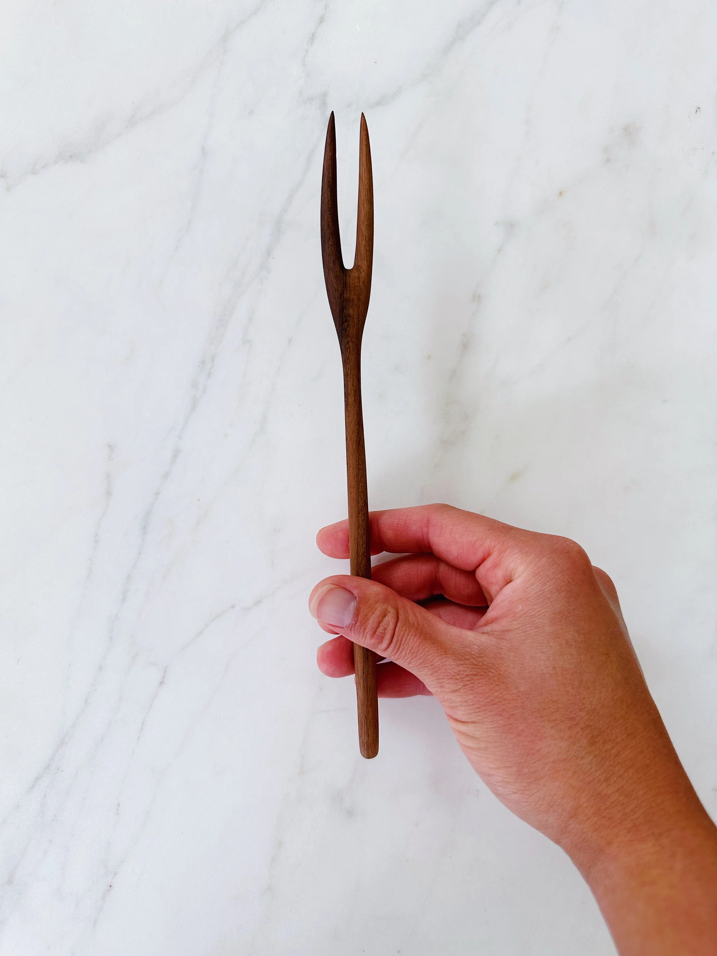 Walnut Long Pickle Fork