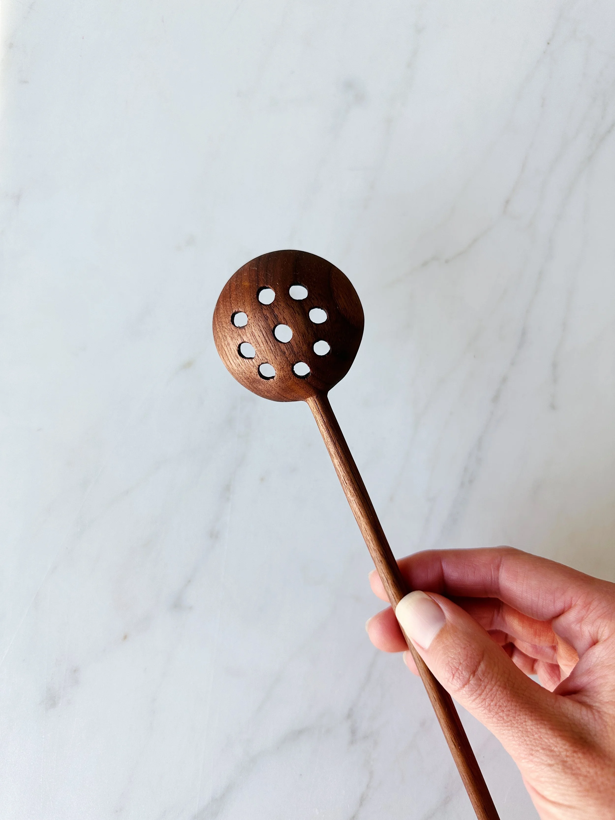 Walnut Slotted Spoon