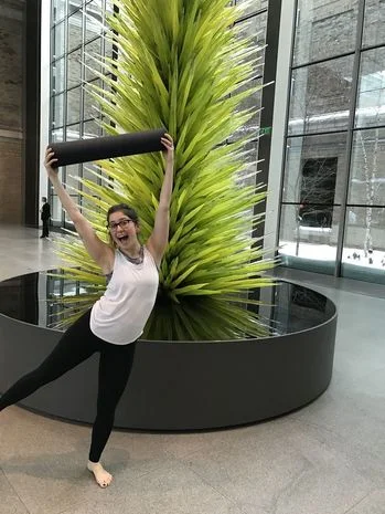 Me post teaching, riding an electric high! (PS: Thanks to Jackie for this photo!)