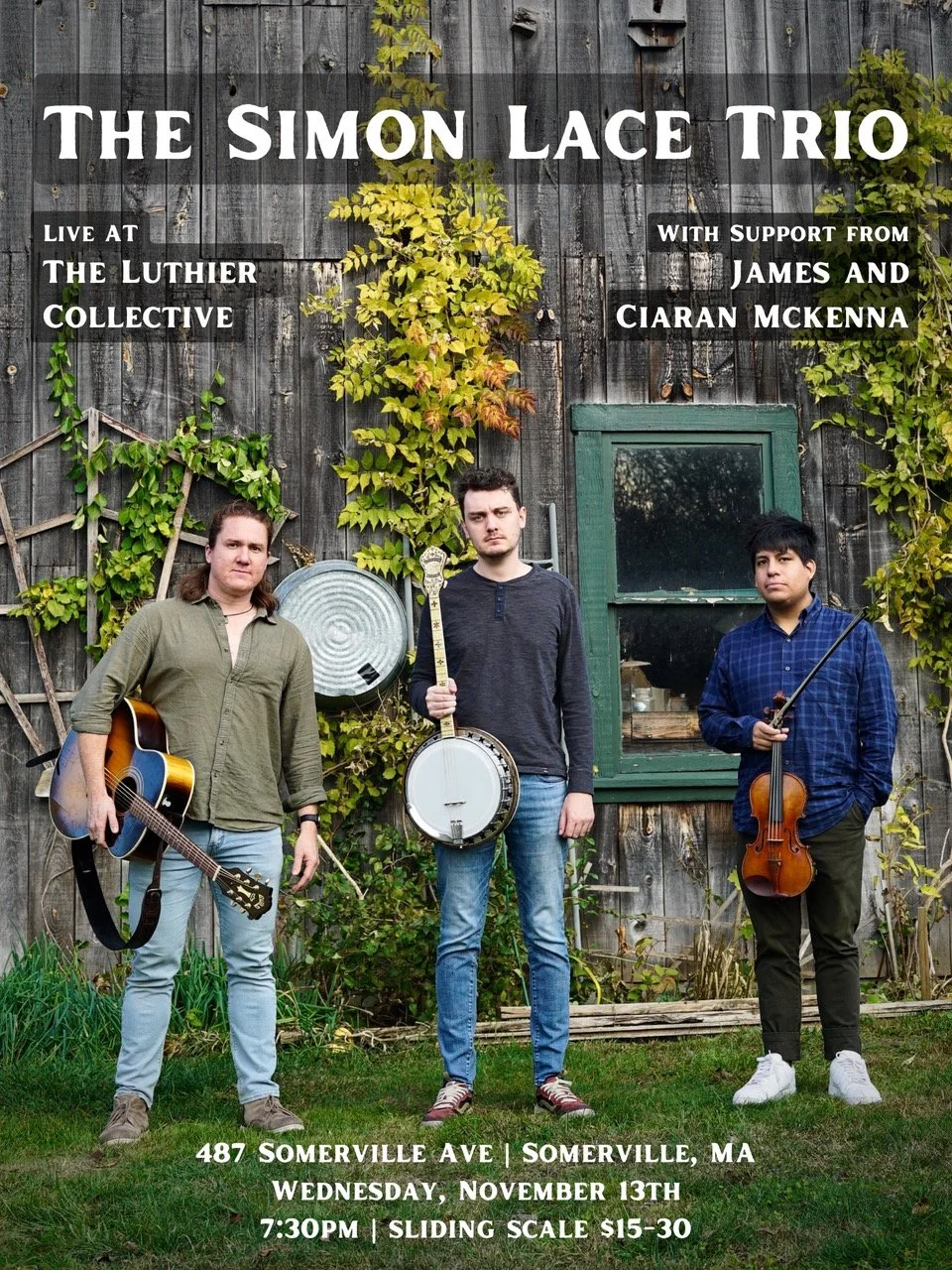 Simon Lace Trio with Ciaran & James McKenna opening!
