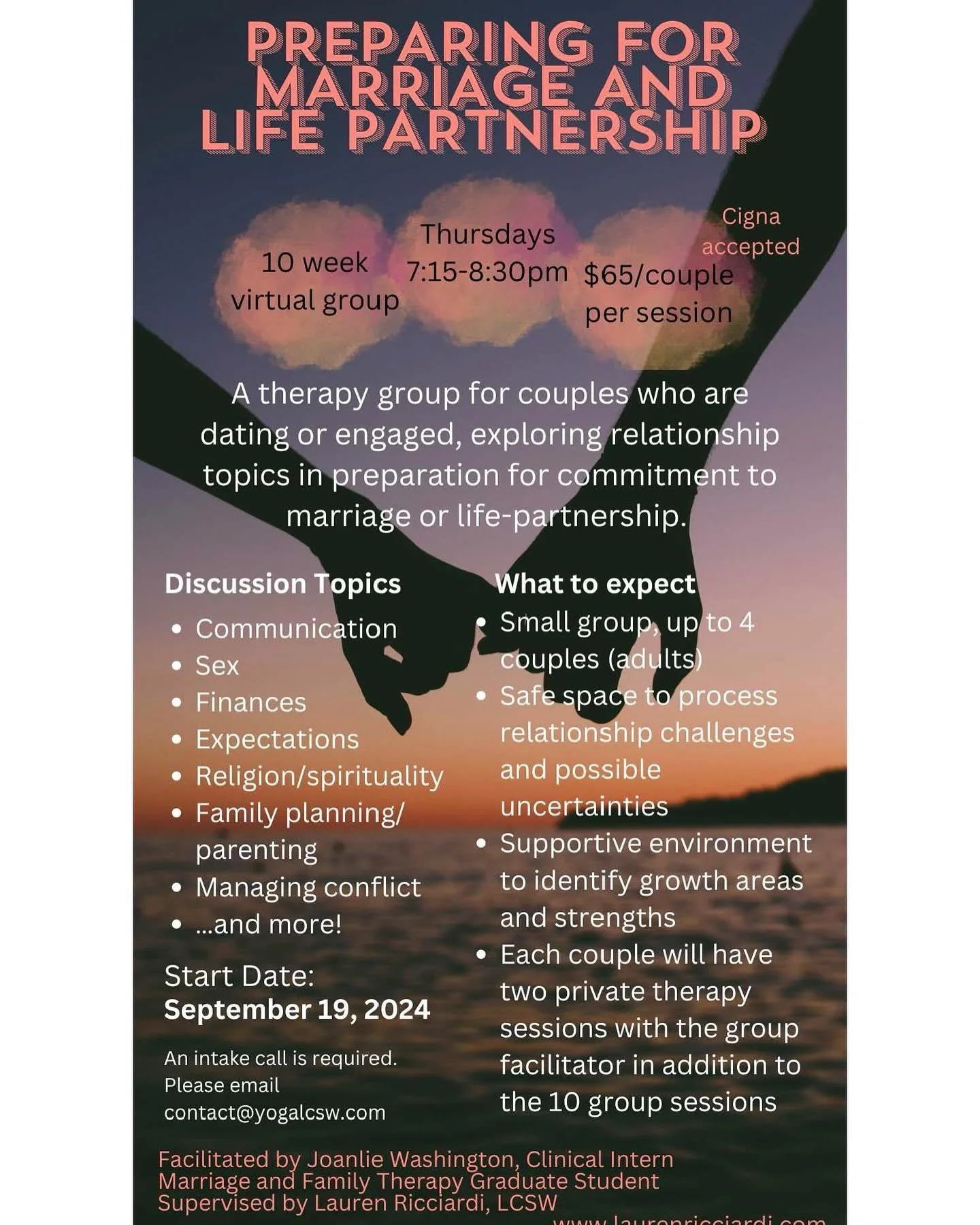 Two new therapy groups coming your way!

We&rsquo;d love to offer you or someone you know with therapeutic support. We have two new therapy group options coming this September! 

Our Marriage and Life Partnership Groups offers an experience for coupl