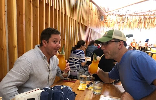Just two dudes enjoying their Boom Shaka Lakas