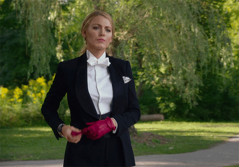 God damn, I need to watch this movie again and just make a shopping list based on her wardrobe. Cummerbund, gloves, pocket squares, a decorative chain…????