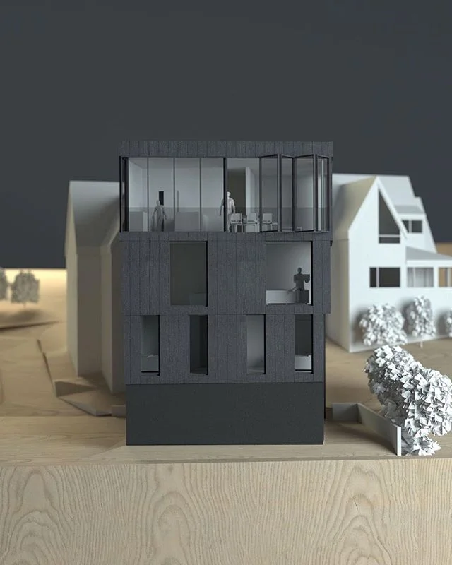 Our Stack House concept. A recent project making the most of a very tight site. Model by @itmemick. #itsnotreal