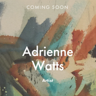 First home page for adriennewattsart.com Toward the Light 20"x9" watercolor