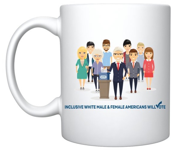 Mug - Inclusive White Male and Female Americans Will Vote