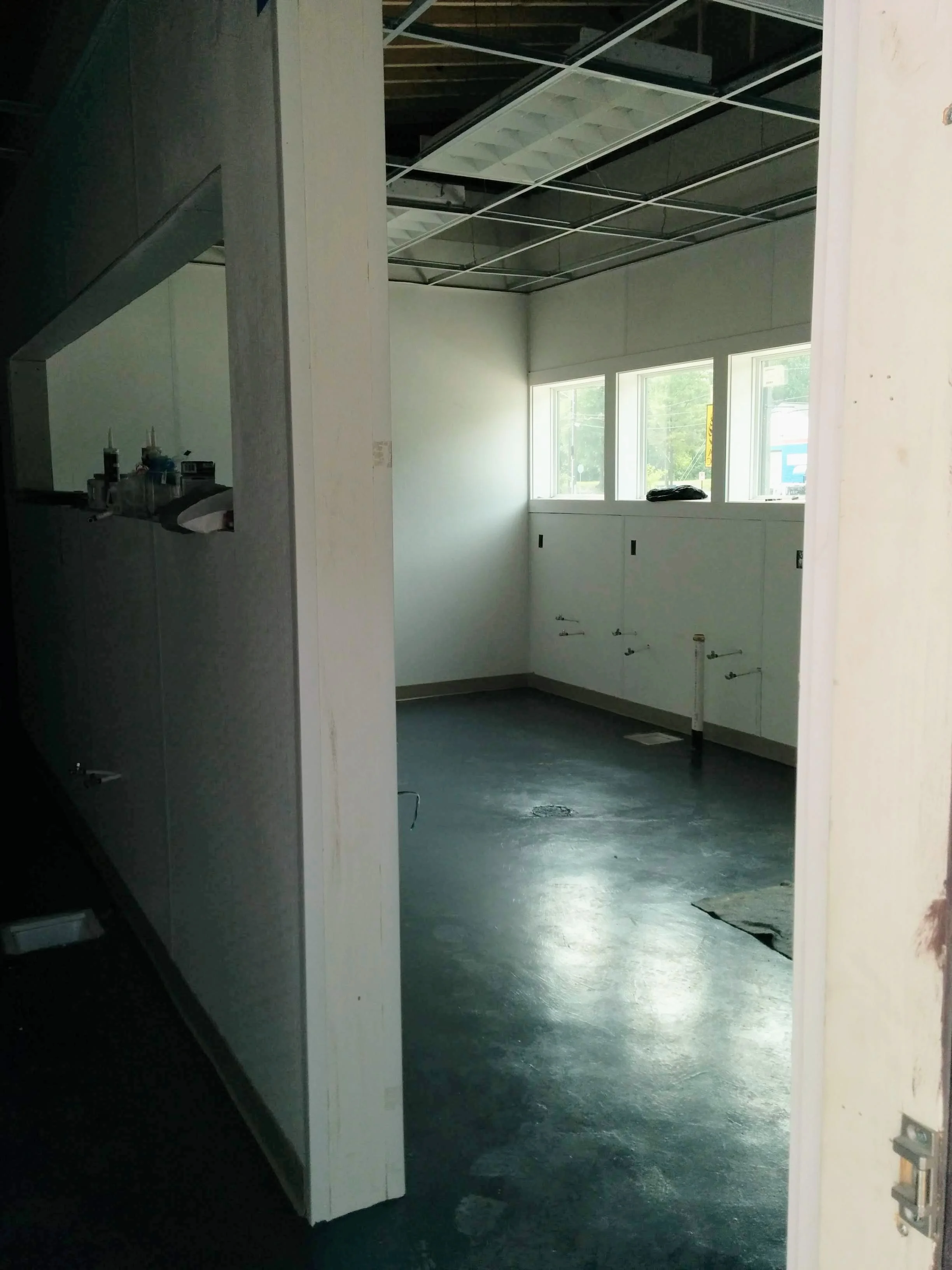 Part of the new building where the prep work will be done.