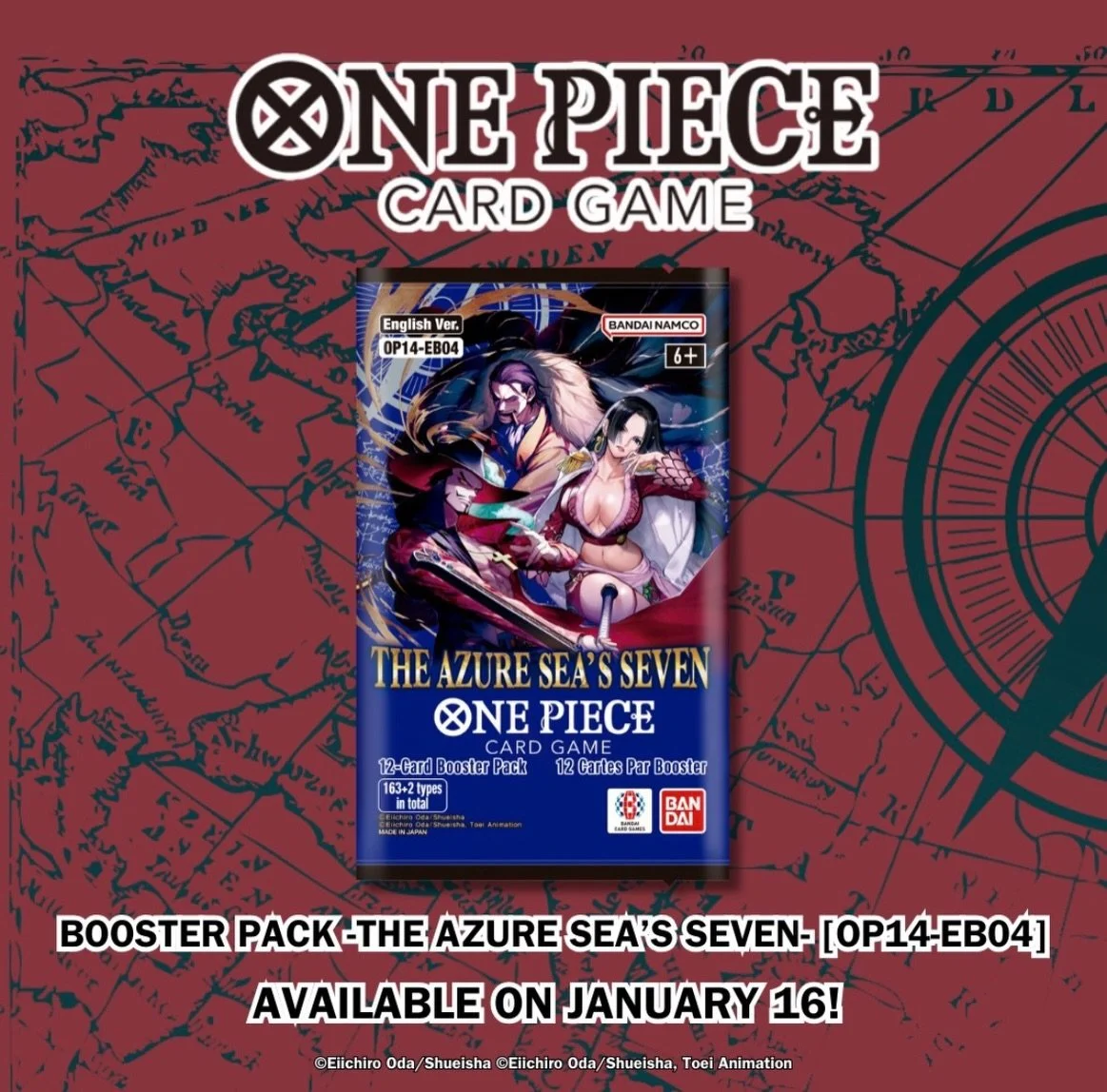 The line is winding around the block here in Japantown as fans await their chance to get their hands on the booster pack for the Azure Sea&rsquo;s Seven at the One Piece Card Game Shop!!

#onepiececardgame #theazureseasseven #thesevenwarlordsofthesea