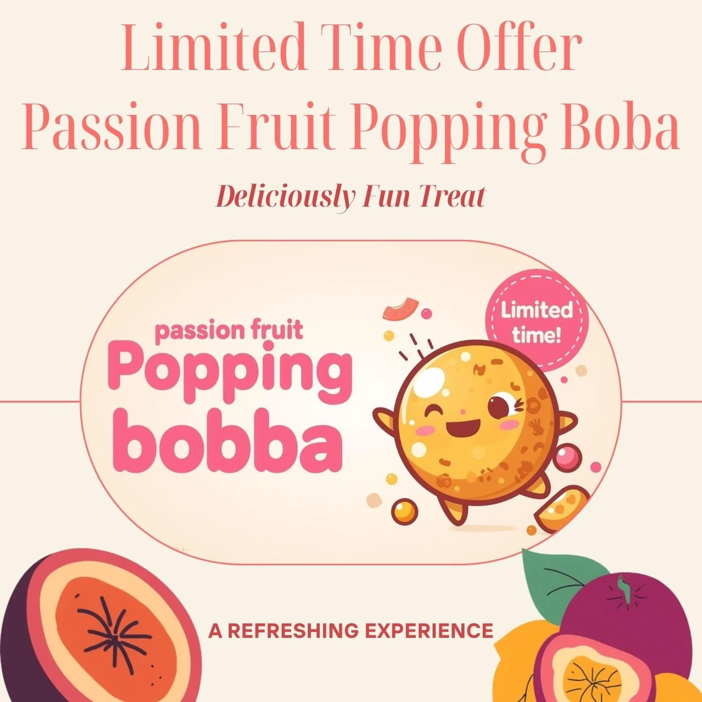 Another thing to love about @happy_face_crepe 🧡

Repost from @happy_face_crepe
&bull;
⭐Limited Time Only!⭐ 
Passion Fruit Popping Boba 🧡
Popping with passion, grab it while it lasts! 
#happyfacecrepe #bellygoodcafe #japantownsf #sanfrancisco #sfjap