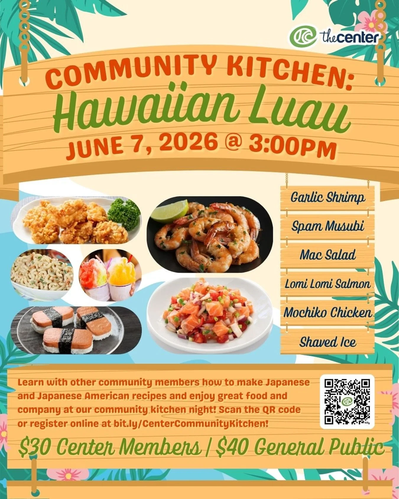 Yeah!!! Community Kitchen is BAAACK!!

Repost from @jcccnc_sf
&bull;
🌺 Our most popular Community Kitchen is back!! 🌺

Enjoy a delicious Hawaiian menu featuring favorites such as lomi lomi salmon, garlic shrimp, and spam musubi on Sunday, June 7th!