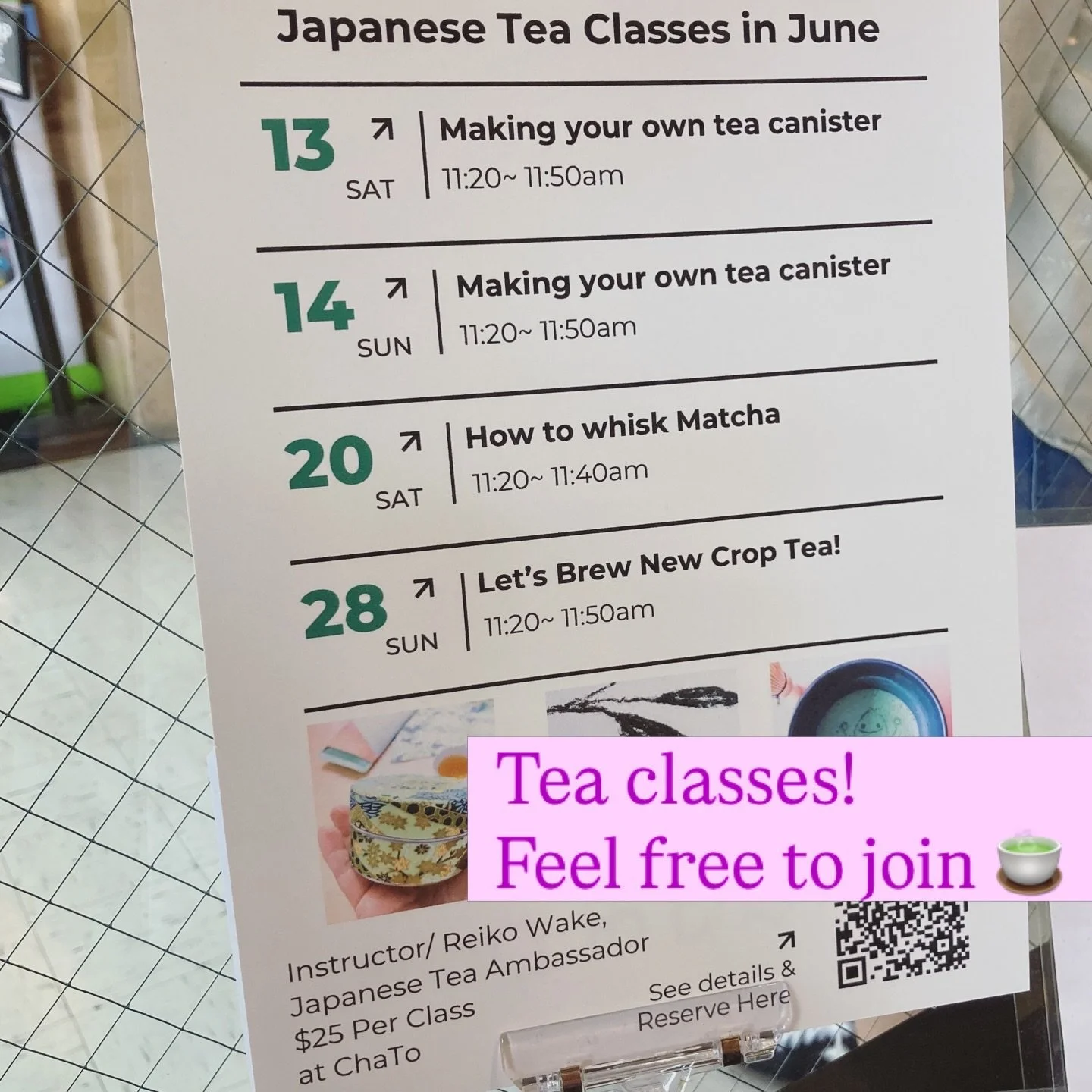 Attention Japanese Tea Lovers❤️🍵
To register go to @japanteastudio108 bio😉

Repost from @japanteastudio108
&bull;
Finally, it&rsquo;s here! ✨
Starting in June, I&rsquo;ll be hosting Japanese Tea Workshops @sfchato !!

I&rsquo;ll have lots of fun ex