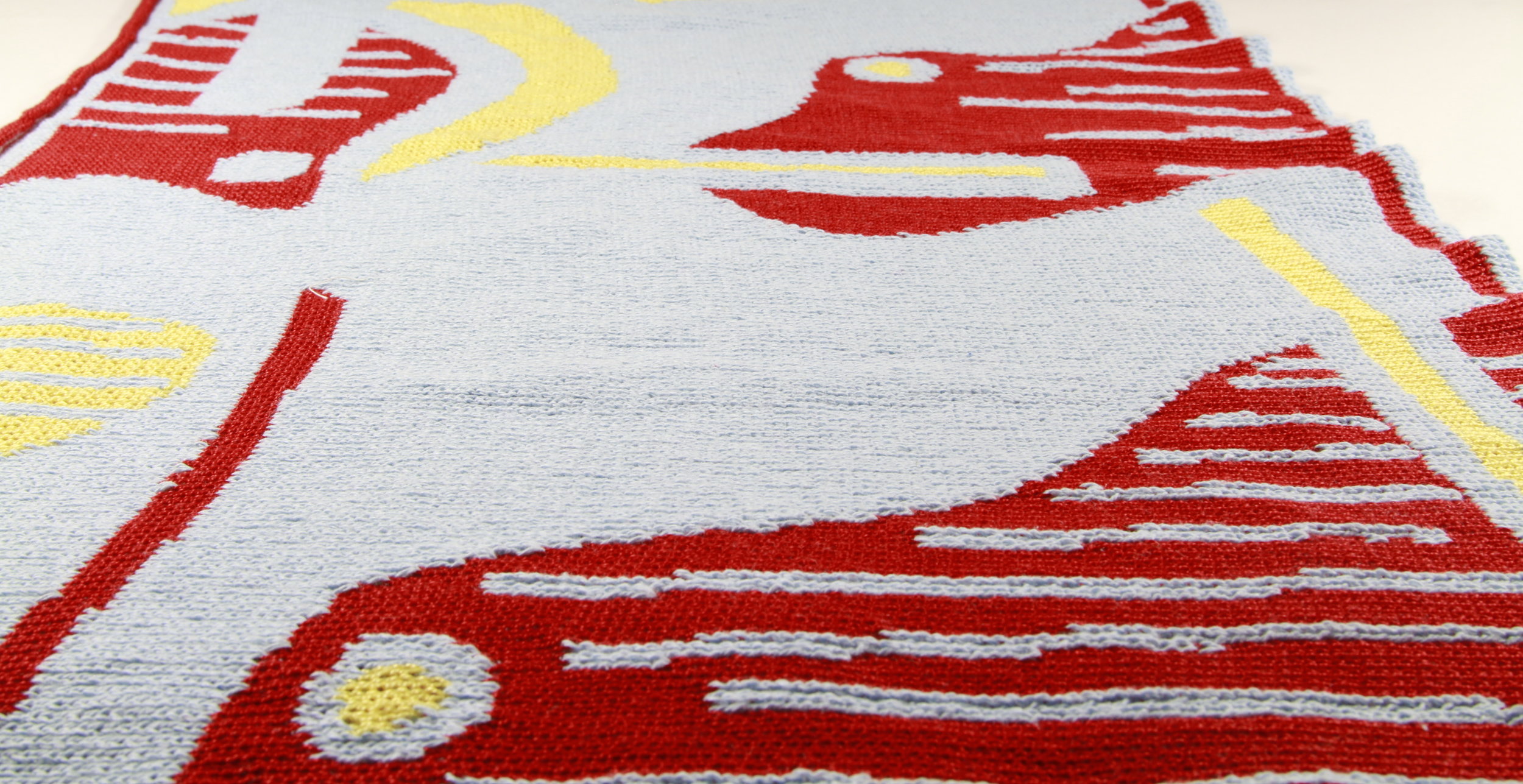 Double Knit Jacquard on Shima Seiki 10gg Digital Knitting Machine: Perle Cotton 8/2, Cotton 8/2.