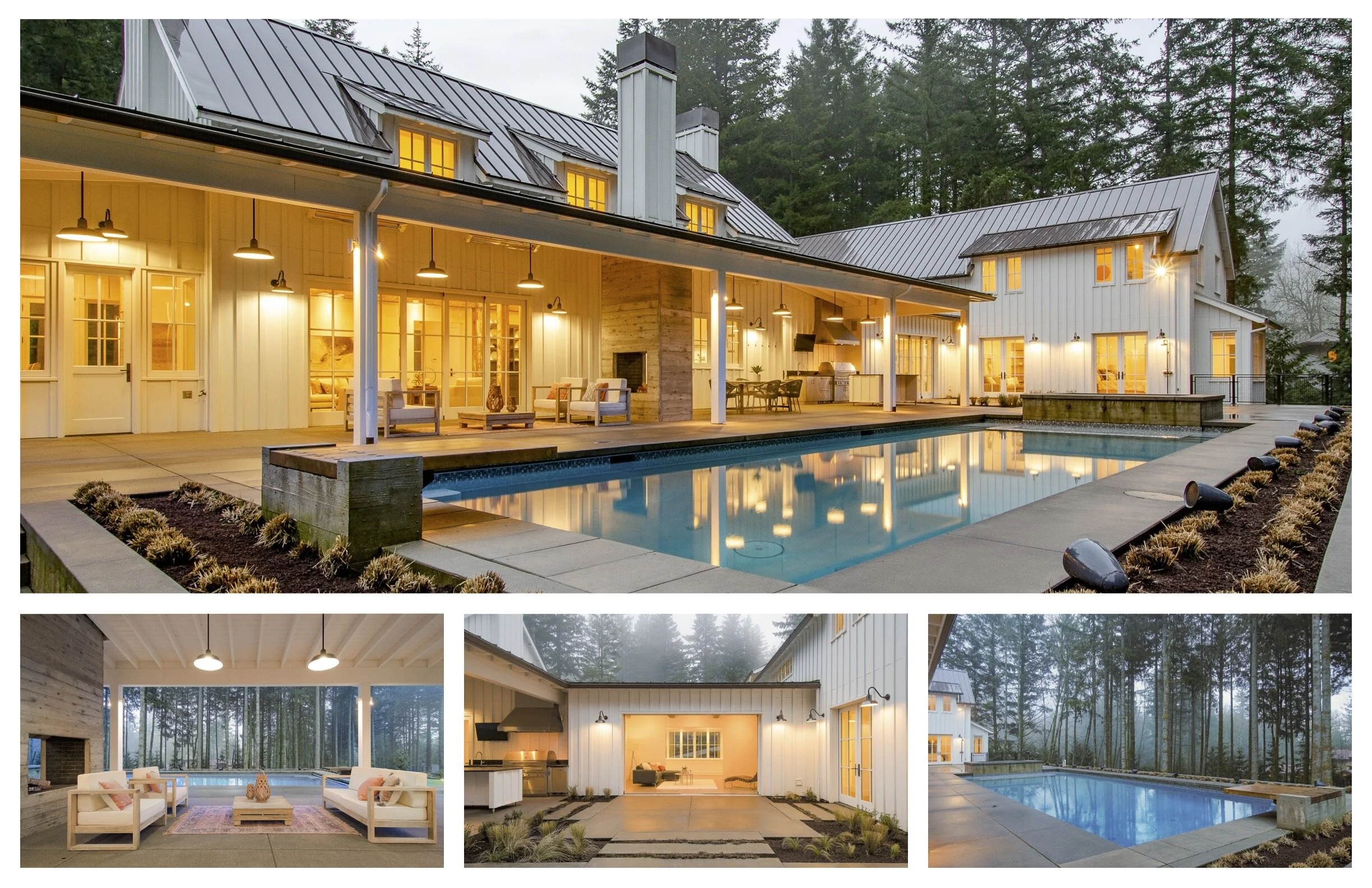 Opening to the heated and covered pool terrace with lift and slide glass wall doors the home is designed for entertaining.