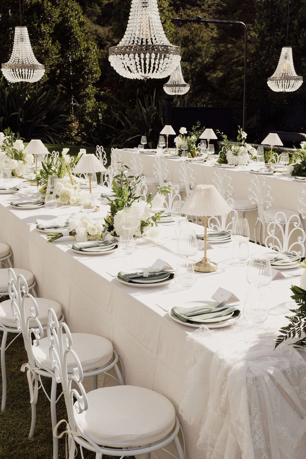Portable Table and Chandelier Hire La Maison Wedding 