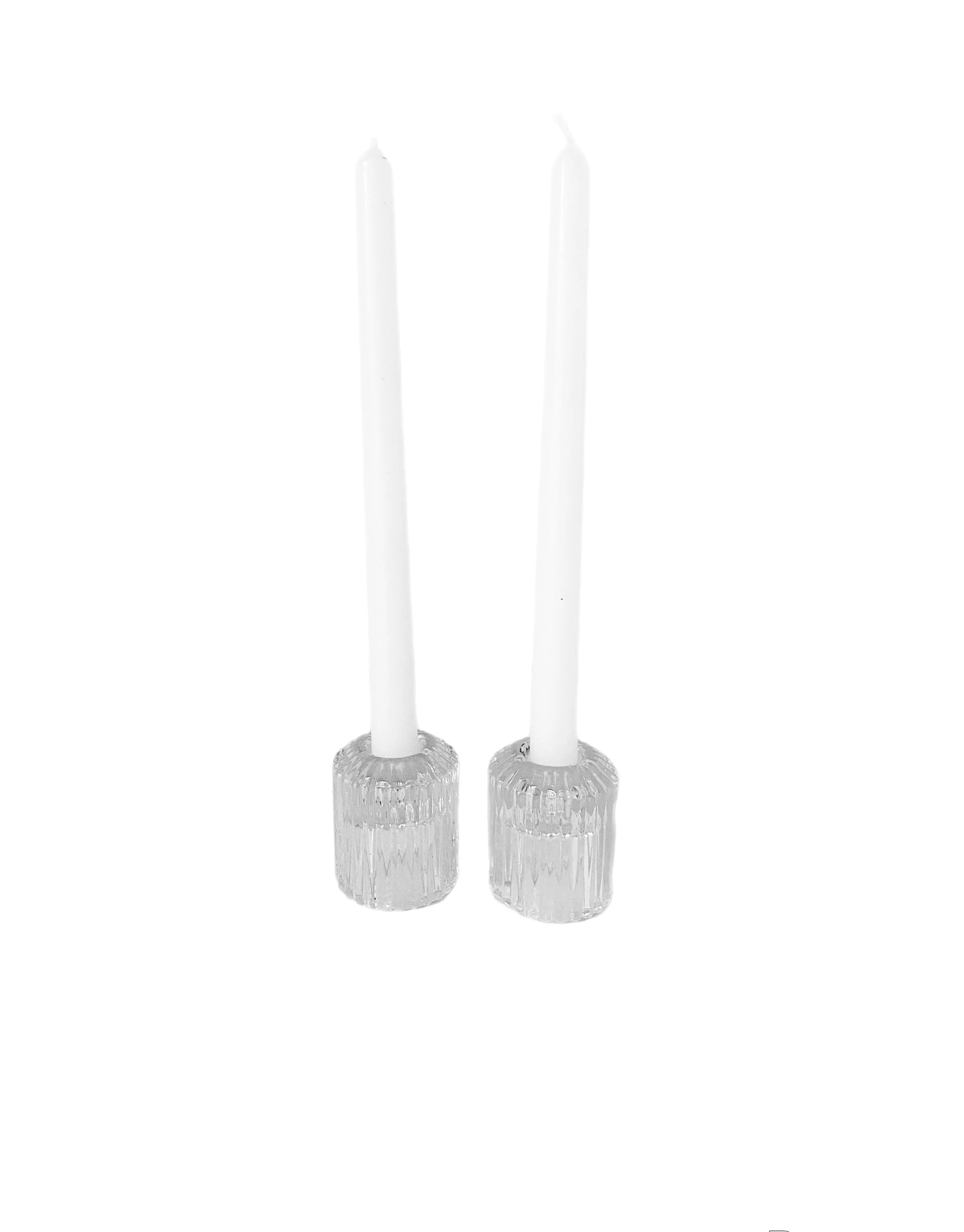 Textured Glass Taper candle Holder from $7.00 includes taper candles 5.5cm x 6cm