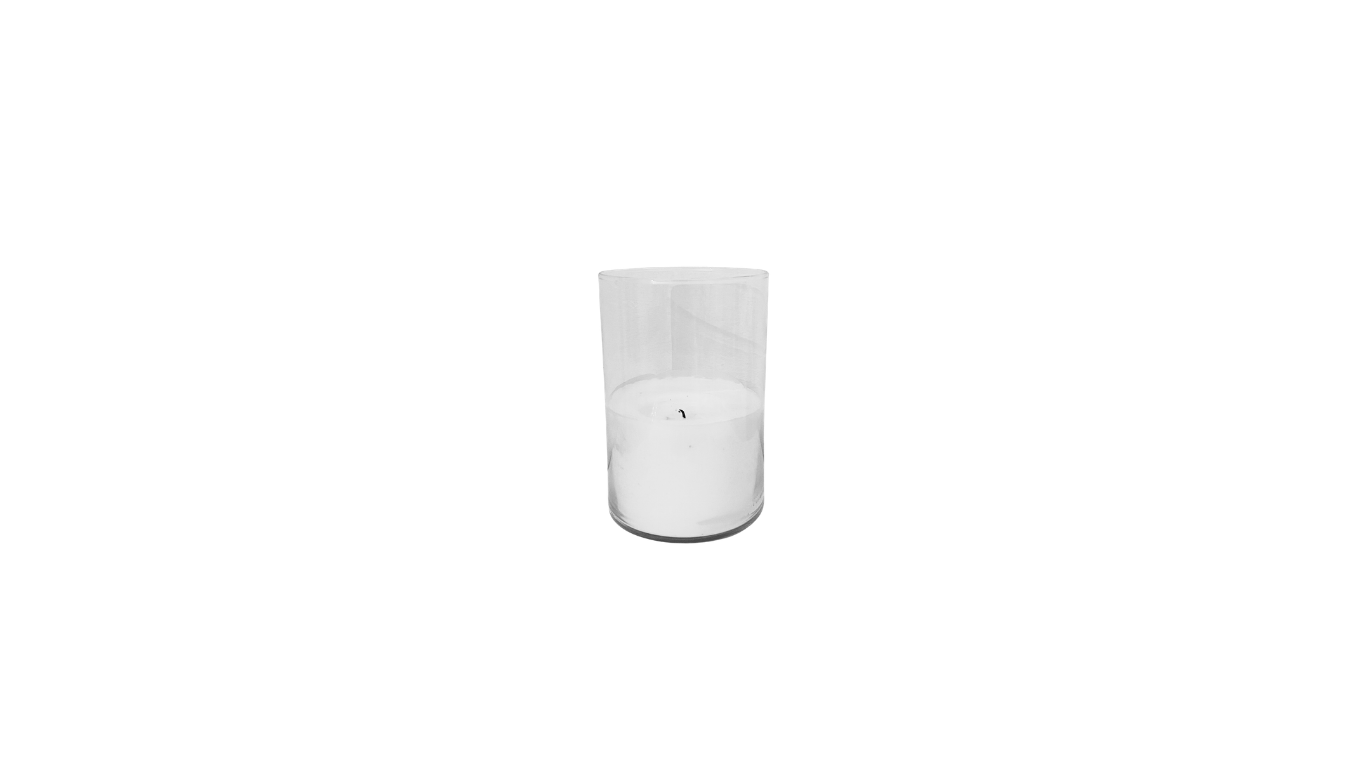 Standard Clear Glass Soy Candle 10cm x 14 cm tall
