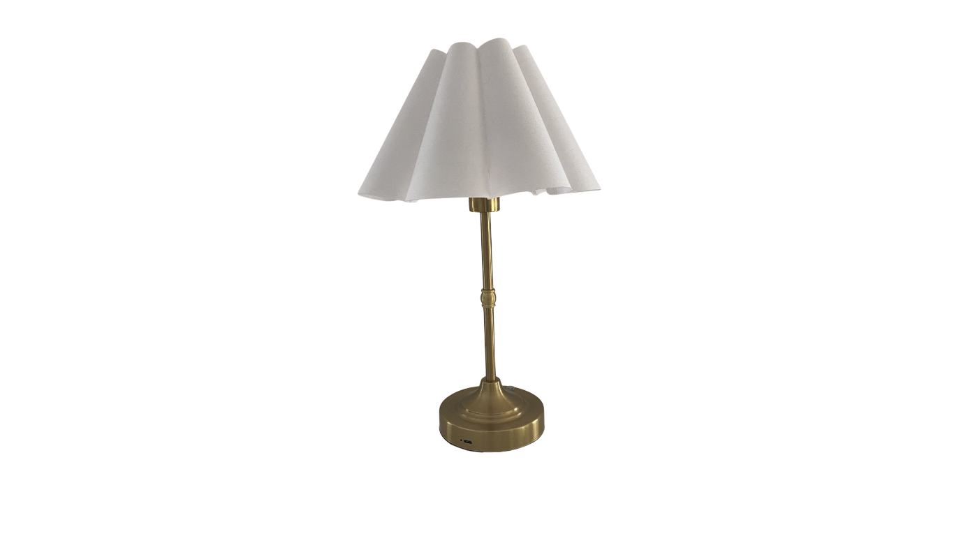 Capri White Petal Table Lamp
