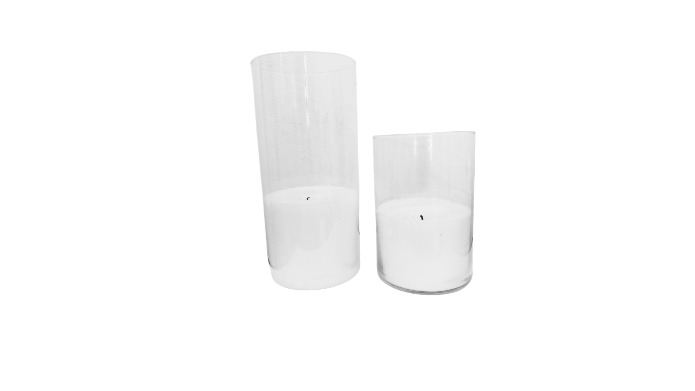 Medium and Standard Clear Glass Soy Candles