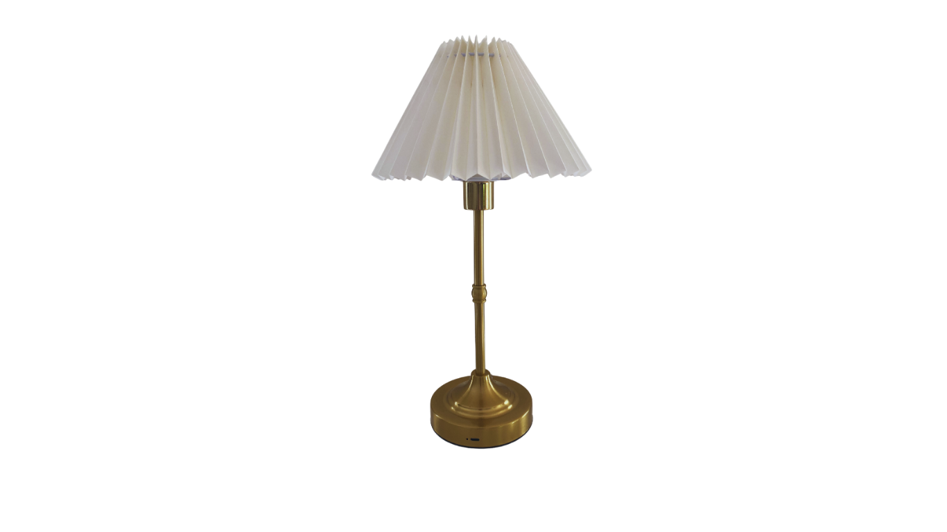 Fresco Cream Pleated Table Lamp 