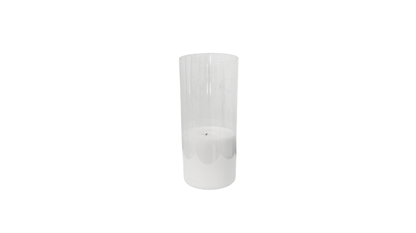 Medium Clear Glass Soy Candle 10 x 21cm tall