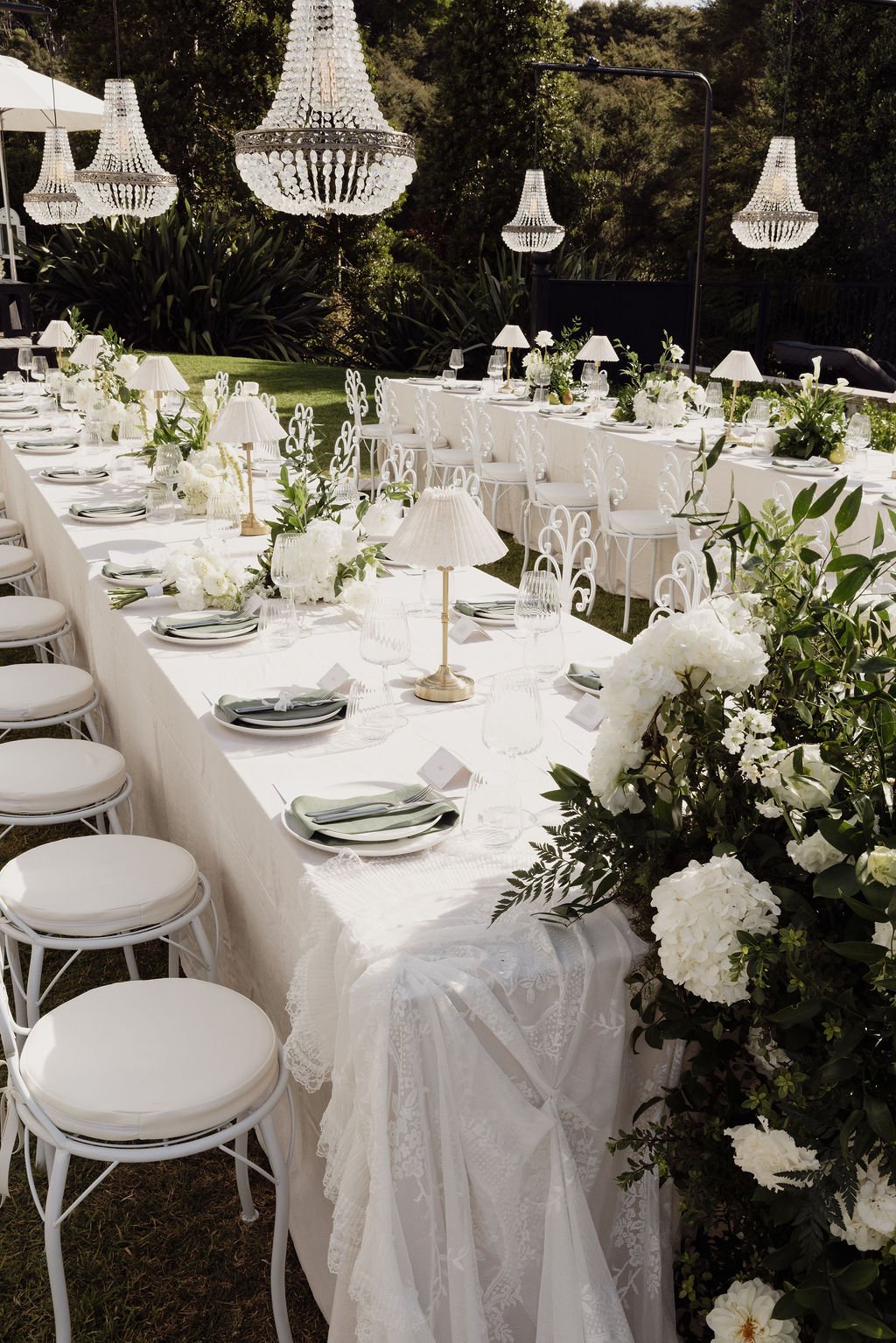 Chandelier and Stand Hire La Maison Wedding