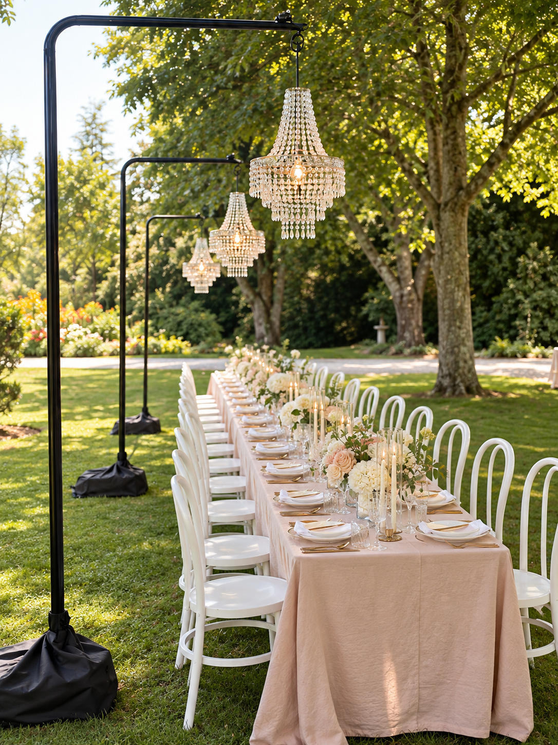 Waterfall Chandeliers for weddings and events