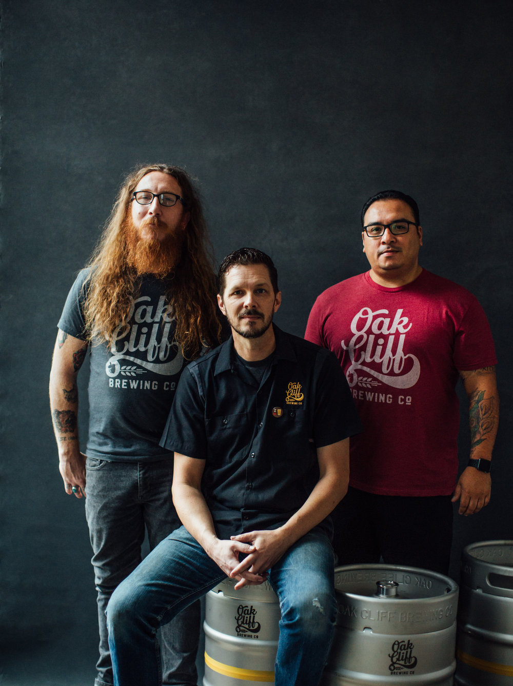Pictured Left to Right: Todd Holder - Director of Brewing Operations, Joel Denton - Founder and Brewer, Jacob Contreras - Director of Sales