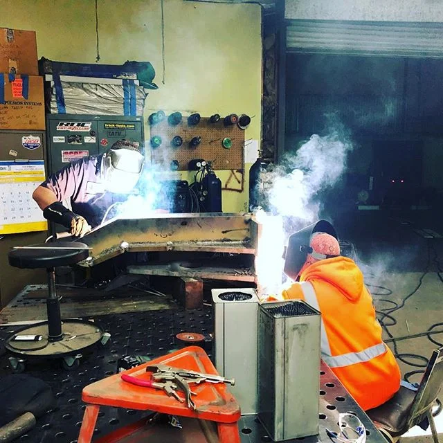 Burnin rod in the wee hours of the morning!  These guys have been staying late and coming in early to get this job done.  Quick turnarounds are what we do. #wilmingtonironworks #machineshop #fabrication #smaw #portofla #portoflb #99yearsinbusiness