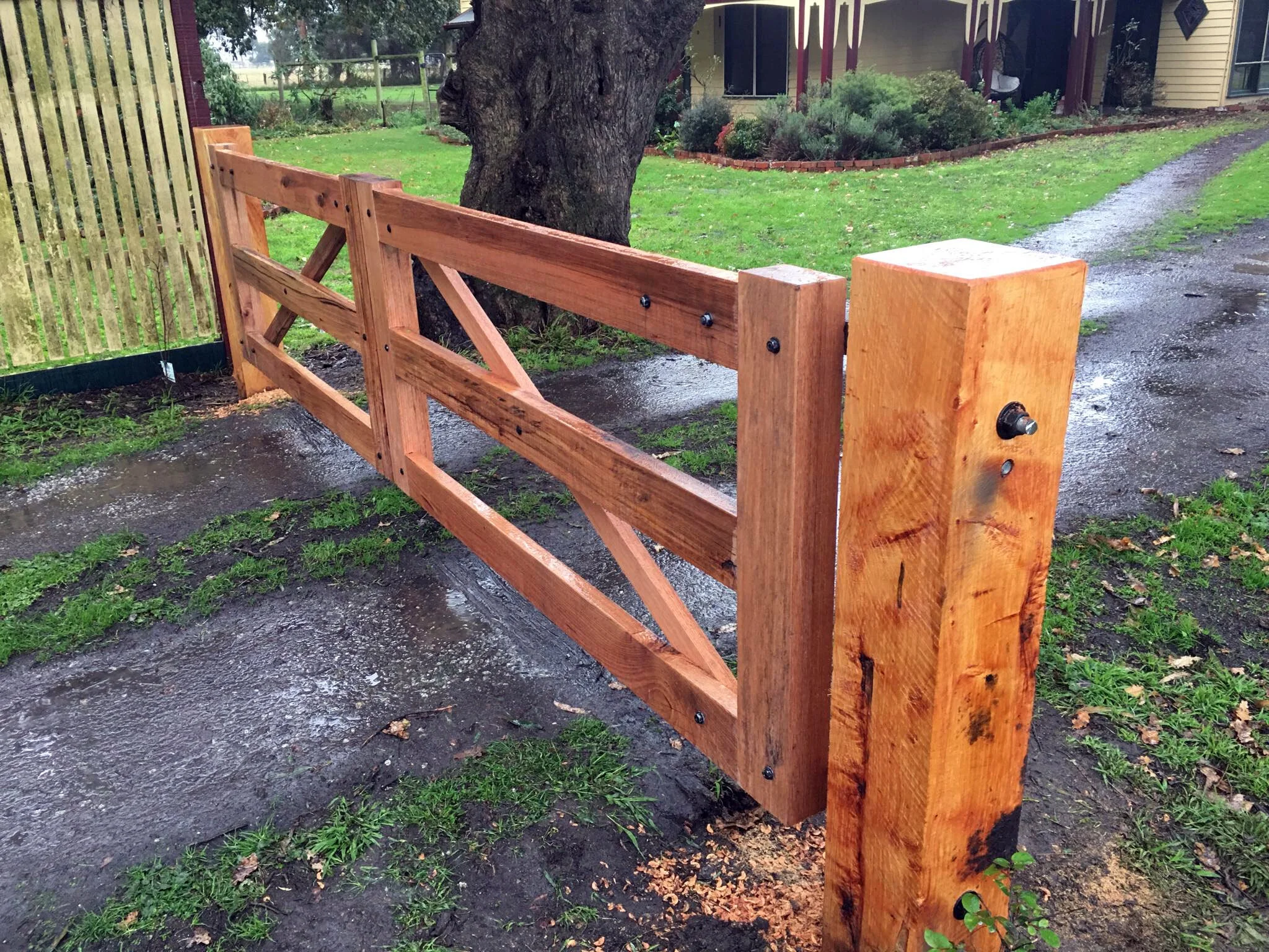 Rail Style Gates | Rail Fence Gate - Gippsland Timber Gates