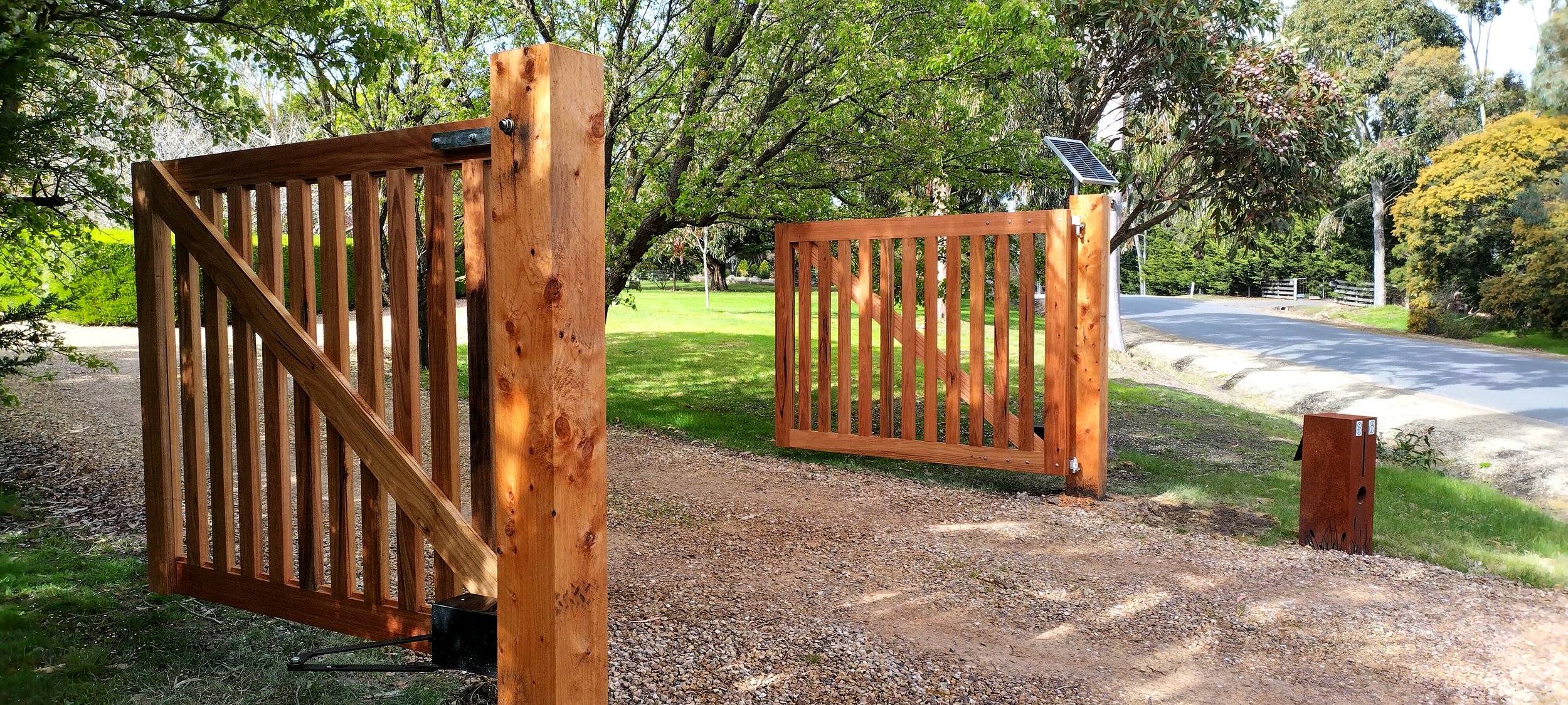 Custom Designed Timber Gates Gippsland Timber Gates
