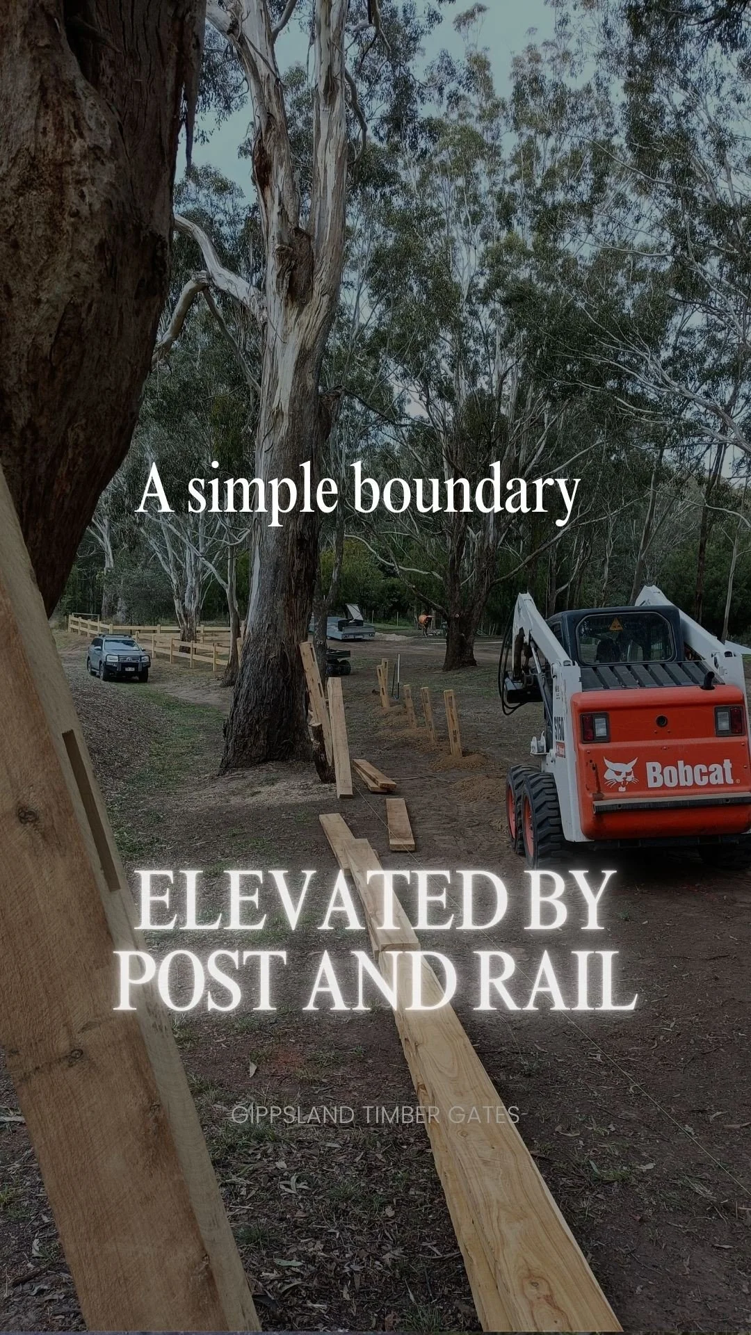 A simple boundary fence and entrance becomes unforgettable with a post and rail fence, finished with our sleek, automated gates.
Strong. Timeless. Memorable.