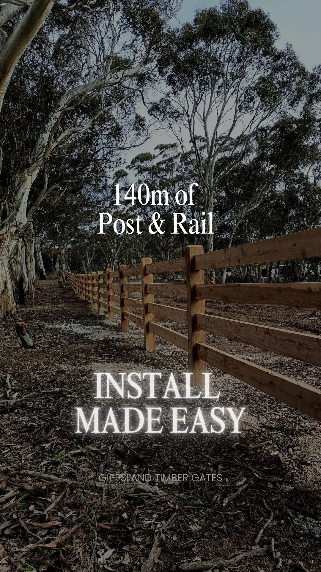 An inside look at stage 1 of our Toolern Vale project.
Installing 140m of post and rail fencing.
This fence has a finished fence height of 1.4m, with 4 x 150x50 rails per bay, using Australian White Queensland Cypress. Durable, sustainable, and idea