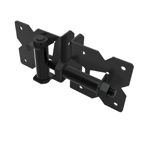 Self Closing Adjustable Gate Hinge D&D Hardware Black.png