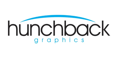 SIMPLISTIC STYLE LOGO USING AN ARCH TO REPRESENT THE HUNCH.