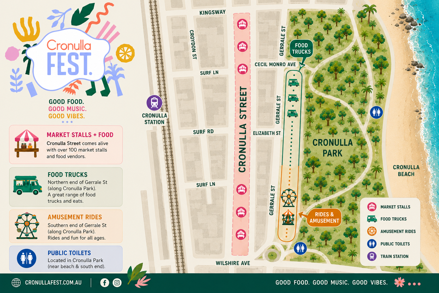 CronullaFest Event Map - What's On Cronulla