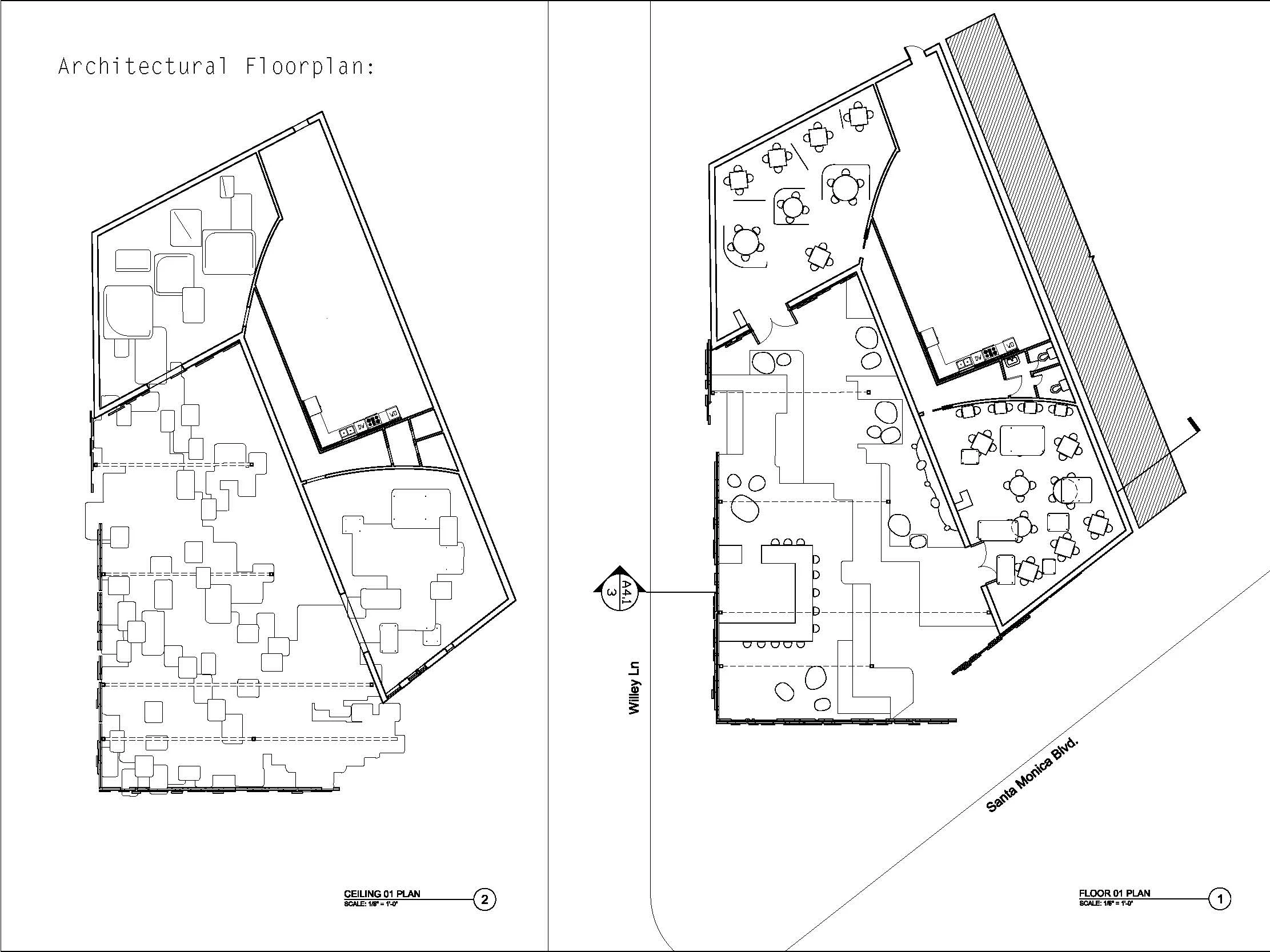Floor plan + ceiling plan