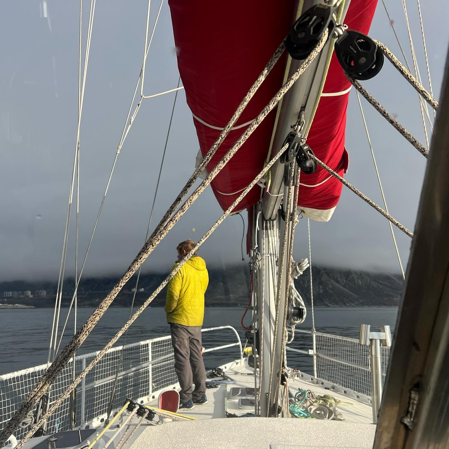 All good things must take a hiatus. Short of freezing in for the winter (although tempting!), hauling out in Nuuk, Greenland was the next best option. 

With a 14-ton boat dangling in the air and our family onboard for half the ride, you&rsquo;d bett