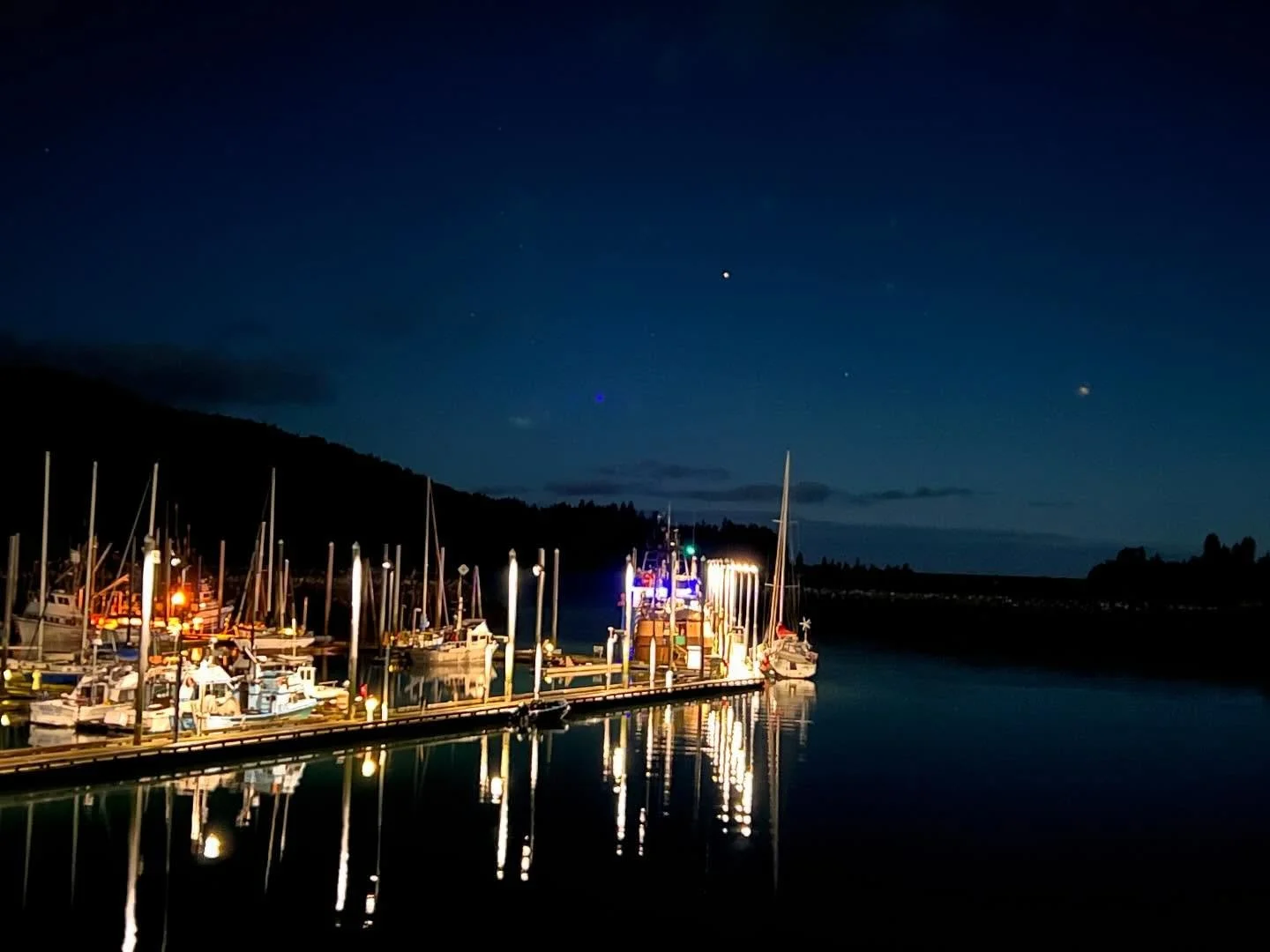 Safe harbor never looked so good! Happily tied up at Seldovia, Alaska with a warm welcome from an old friend and an urchin-chomping sea otter.
