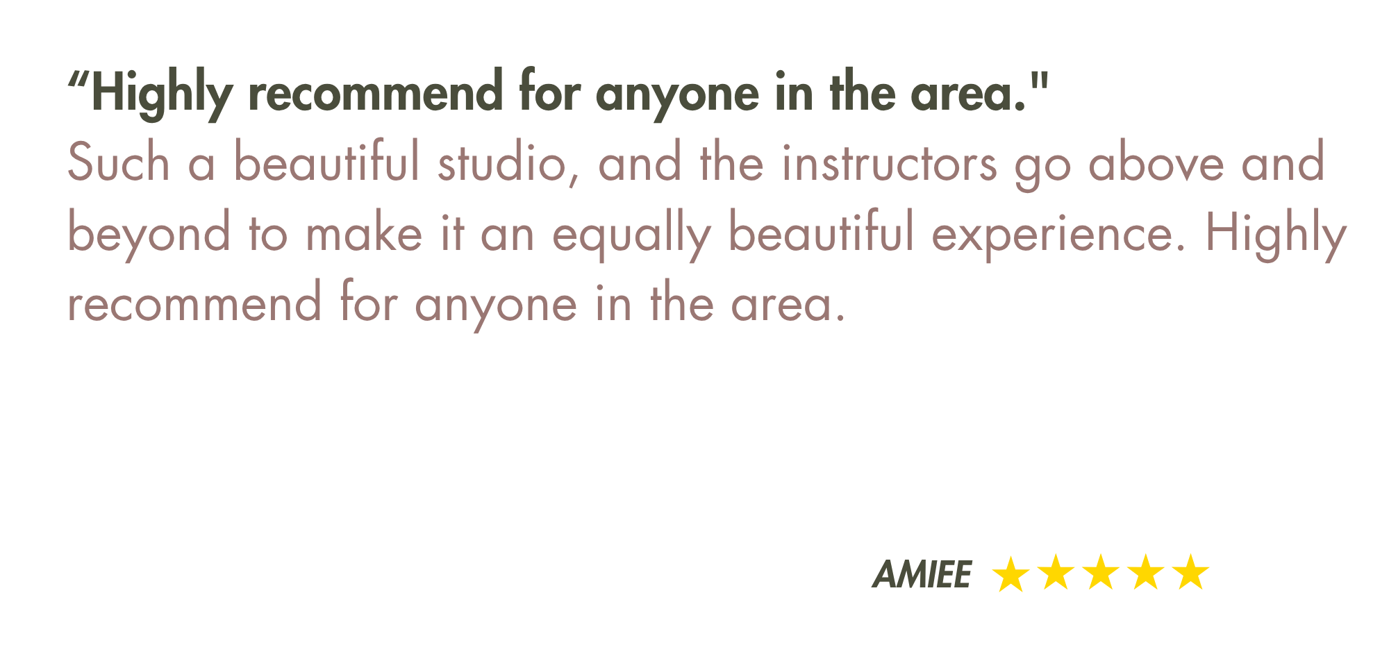 Client Testimonial - High recomed for anyone in the area.