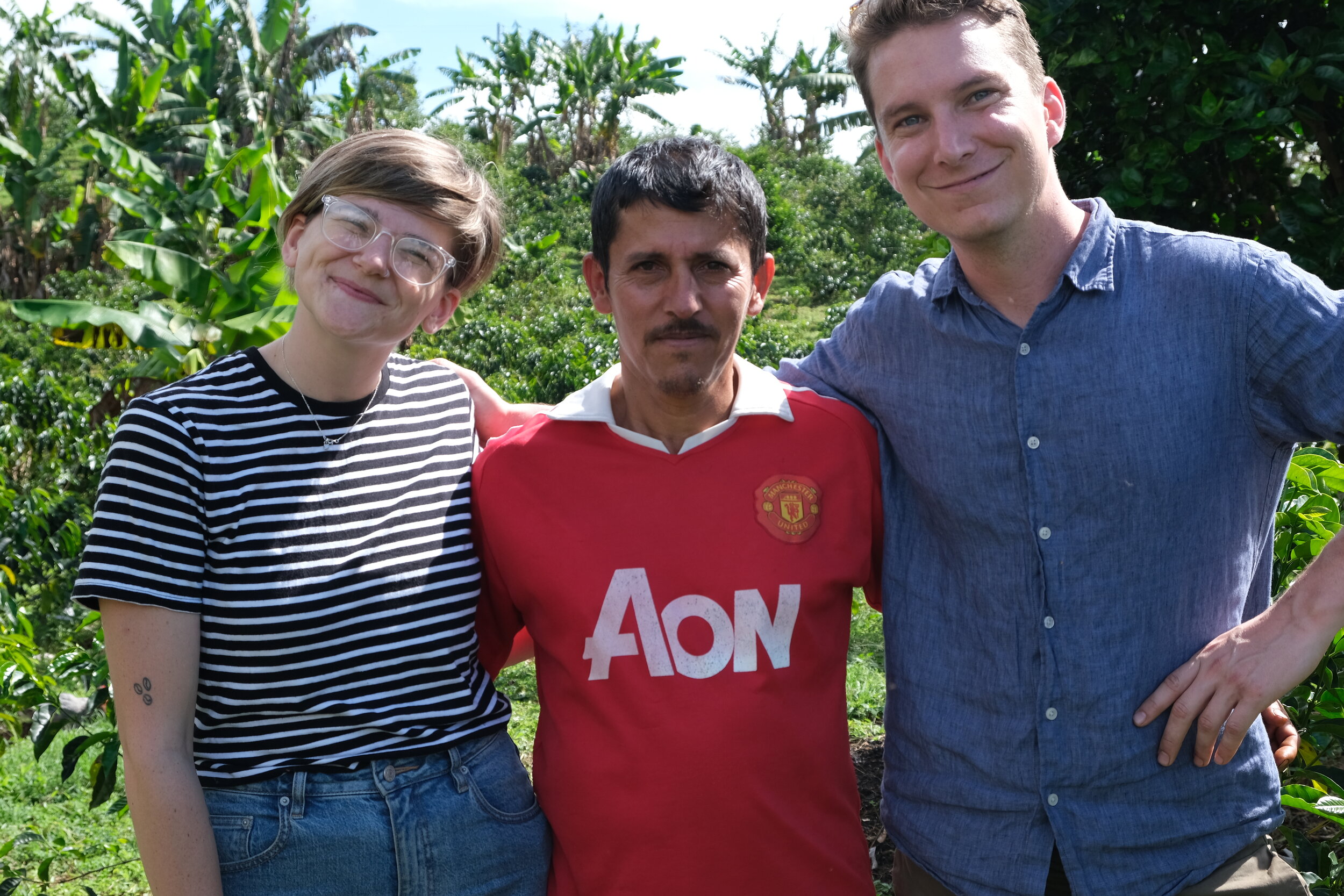 Rachel, Luis and Toby during an origin trip in 2019.
