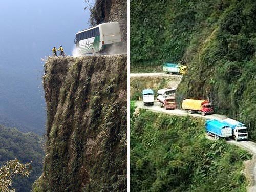 Bolivia’s Death Road is recognised as one of the most dangerous roads on Earth.